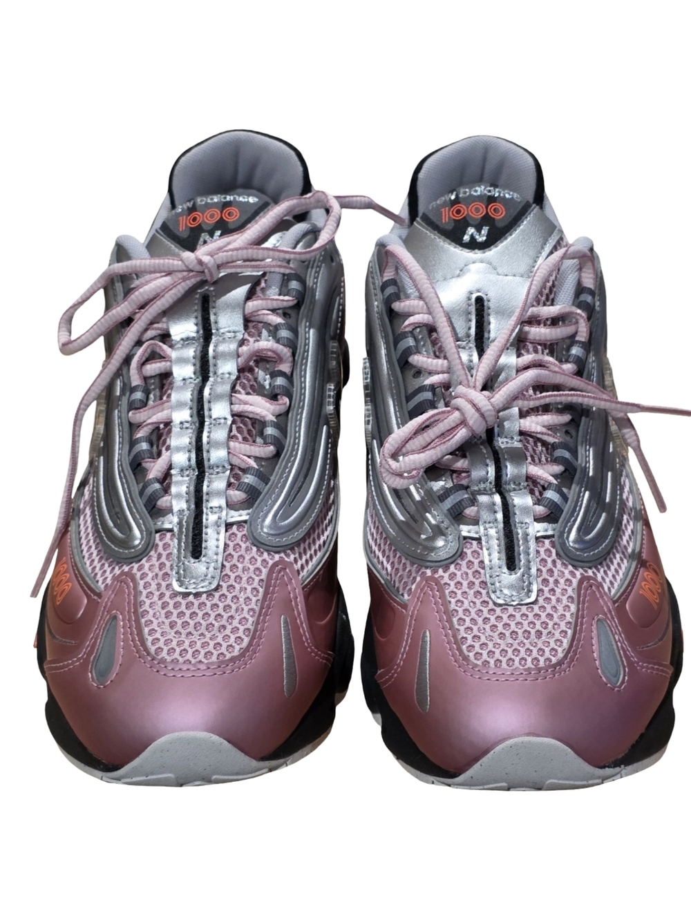 New Balance 1000 Silver Pink Metallic Mesh Running Sneakers M1000MC Womens 11.5 - Picture 2 of 16